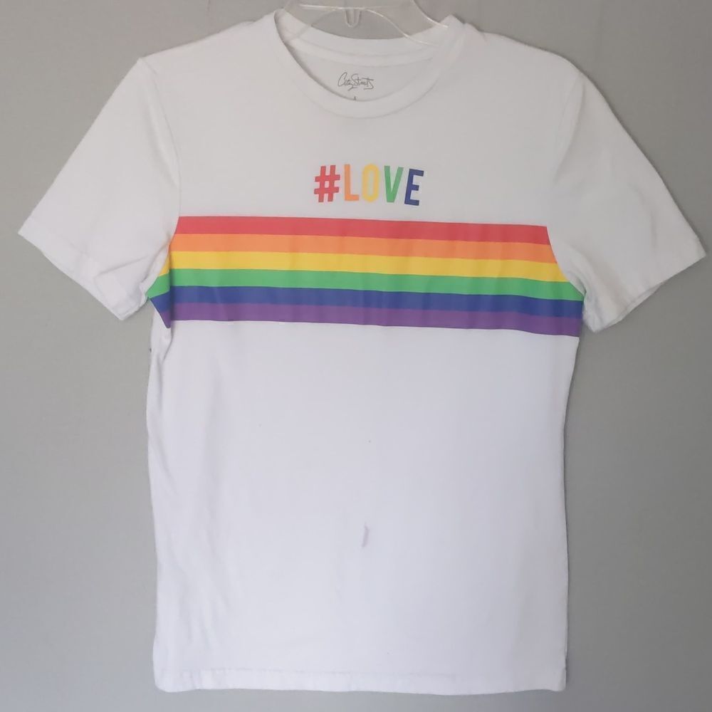 #love LGBTQIA+ rainbow soft white tshirt